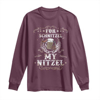 Funny Oktoberfest Long Sleeve Shirt For Schnitzel My Nitzel Octoberfest German Beer Wurst - Wonder Print Shop
