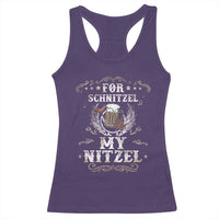 Funny Oktoberfest Racerback Tank Top For Schnitzel My Nitzel Octoberfest German Beer Wurst - Wonder Print Shop