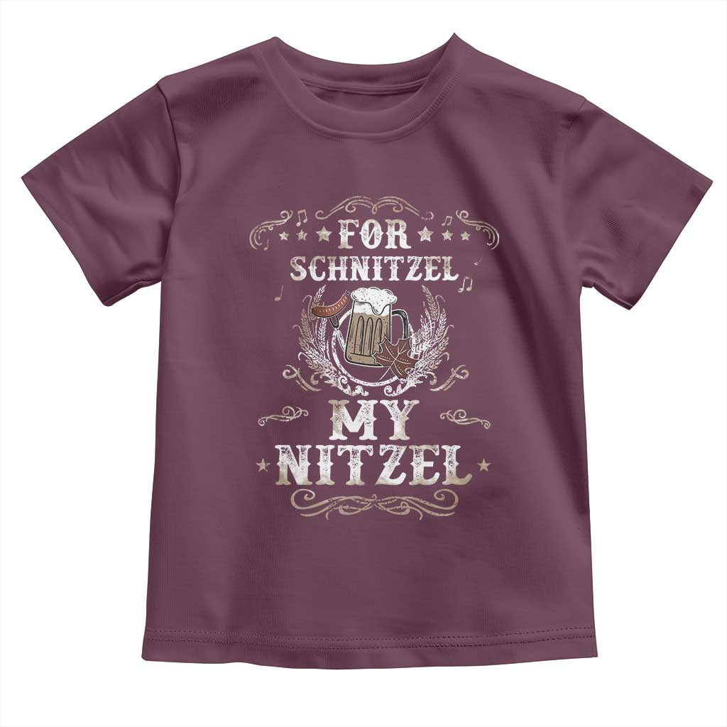 Funny Oktoberfest Toddler T Shirt For Schnitzel My Nitzel Octoberfest German Beer Wurst - Wonder Print Shop