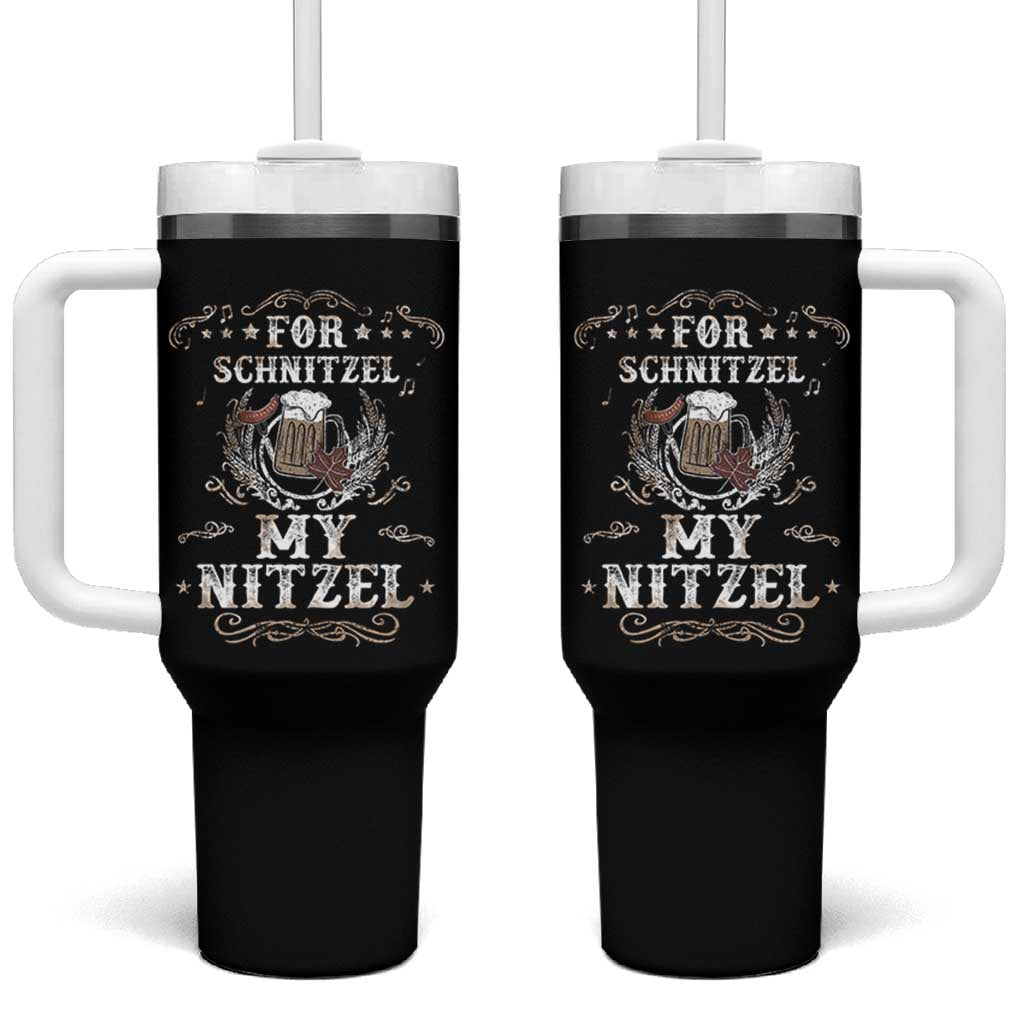 Funny Oktoberfest Tumbler With Handle For Schnitzel My Nitzel Octoberfest German Beer Wurst - Wonder Print Shop