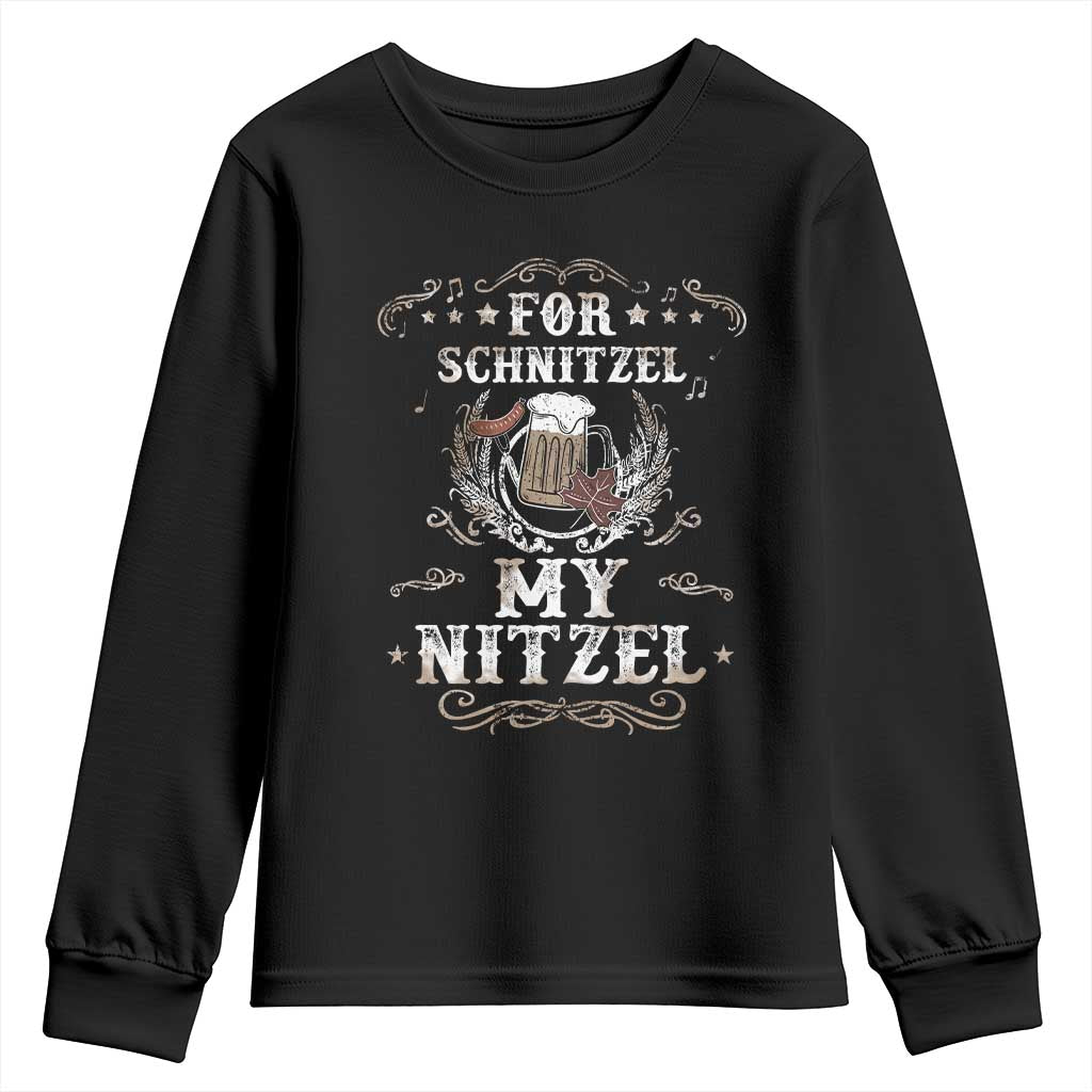 Funny Oktoberfest Youth Sweatshirt For Schnitzel My Nitzel Octoberfest German Beer Wurst - Wonder Print Shop