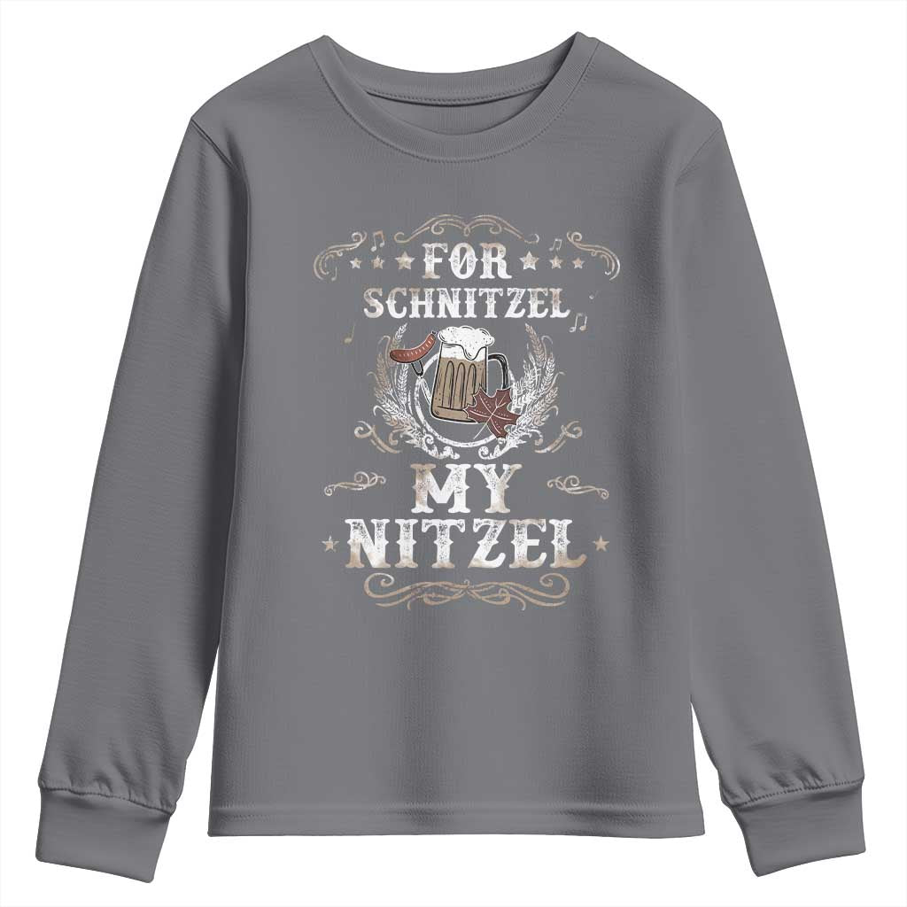 Funny Oktoberfest Youth Sweatshirt For Schnitzel My Nitzel Octoberfest German Beer Wurst - Wonder Print Shop