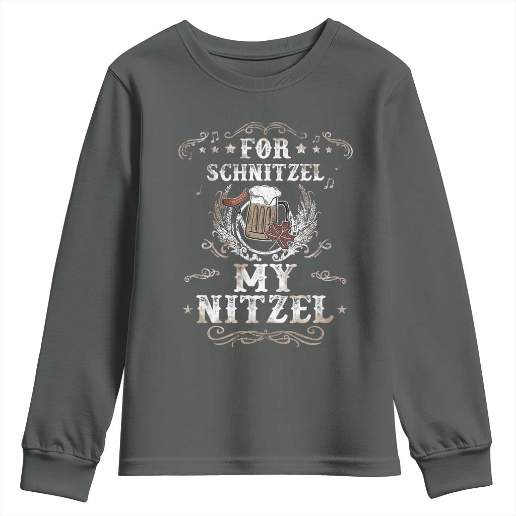 Funny Oktoberfest Youth Sweatshirt For Schnitzel My Nitzel Octoberfest German Beer Wurst - Wonder Print Shop