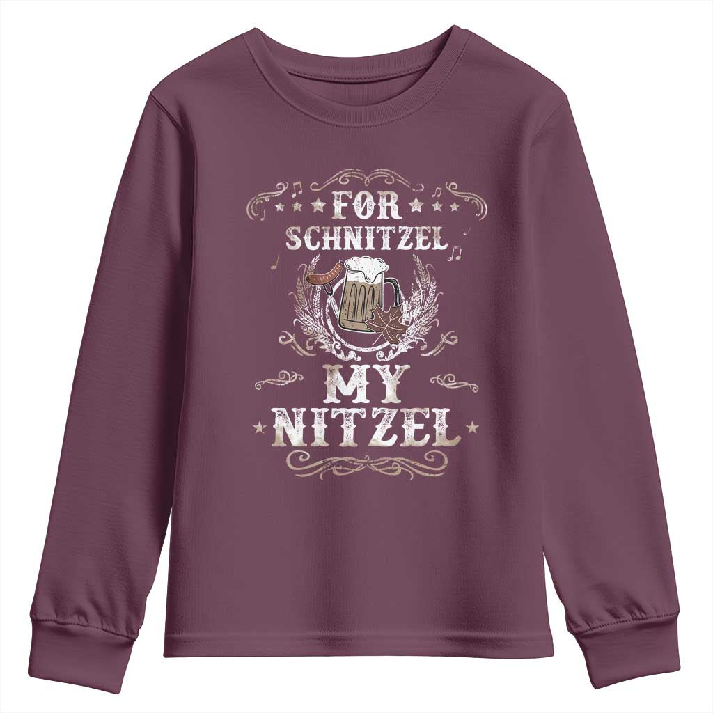 Funny Oktoberfest Youth Sweatshirt For Schnitzel My Nitzel Octoberfest German Beer Wurst - Wonder Print Shop