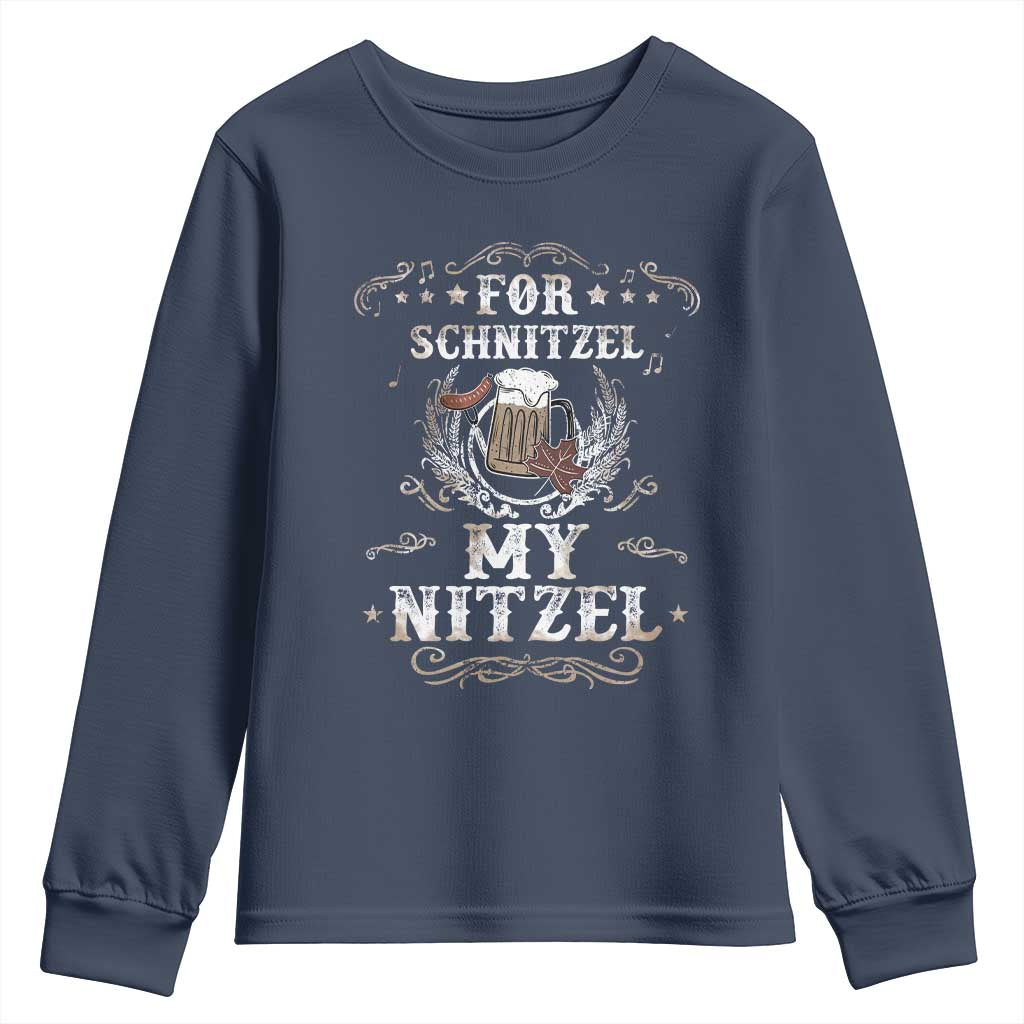 Funny Oktoberfest Youth Sweatshirt For Schnitzel My Nitzel Octoberfest German Beer Wurst - Wonder Print Shop