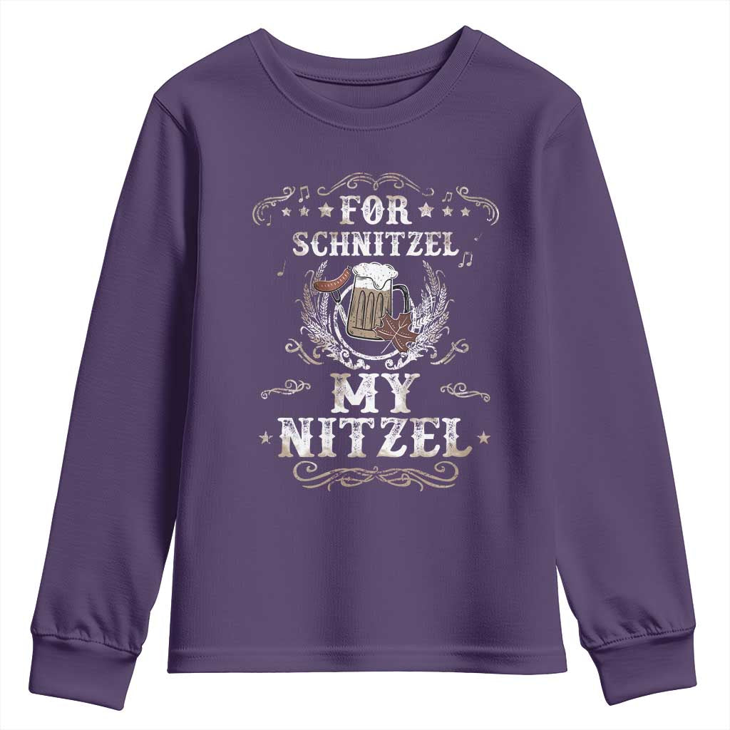 Funny Oktoberfest Youth Sweatshirt For Schnitzel My Nitzel Octoberfest German Beer Wurst - Wonder Print Shop