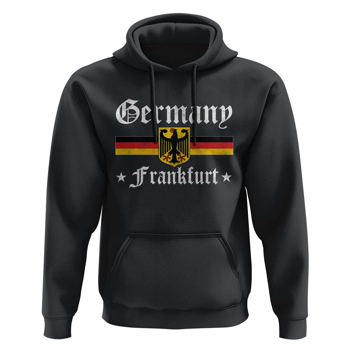 Germany Frankfurt Hoodie Retro Vintage German Flag Tourist Souvenir Gift - Wonder Print Shop