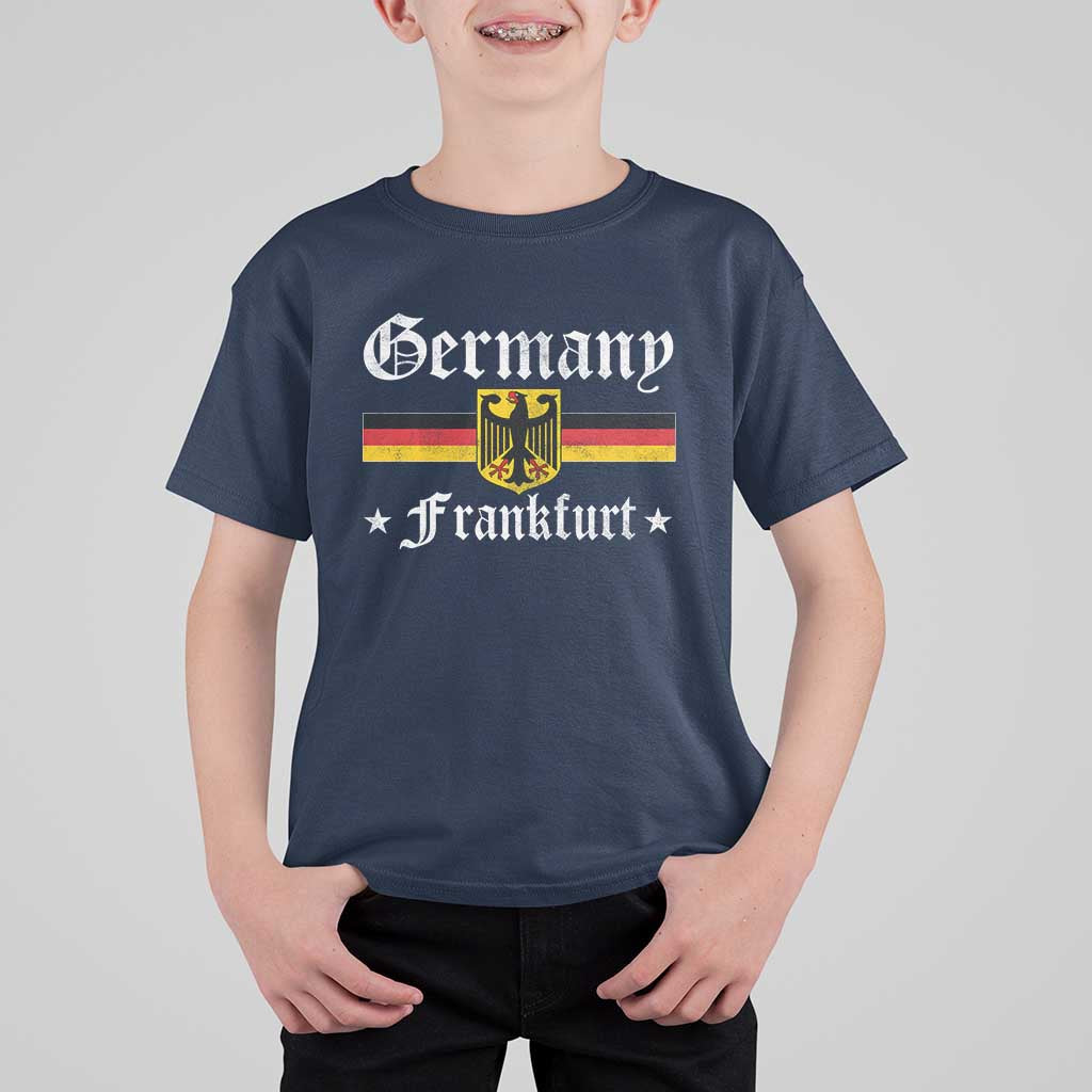 Germany Frankfurt T Shirt For Kid Retro Vintage German Flag Tourist Souvenir Gift - Wonder Print Shop