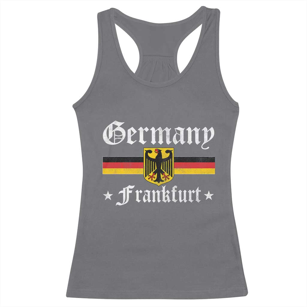 Germany Frankfurt Racerback Tank Top Retro Vintage German Flag Tourist Souvenir Gift - Wonder Print Shop