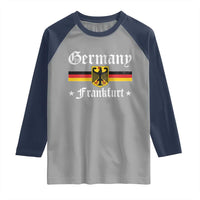 Germany Frankfurt Raglan Shirt Retro Vintage German Flag Tourist Souvenir Gift - Wonder Print Shop