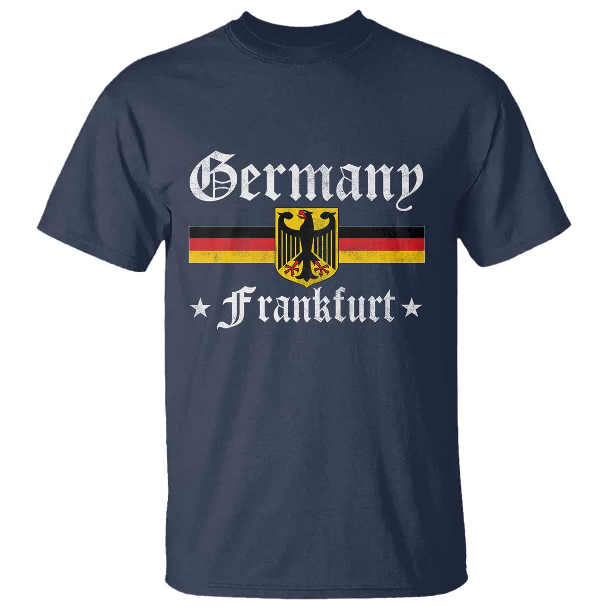 Germany Frankfurt T Shirt Retro Vintage German Flag Tourist Souvenir Gift - Wonder Print Shop