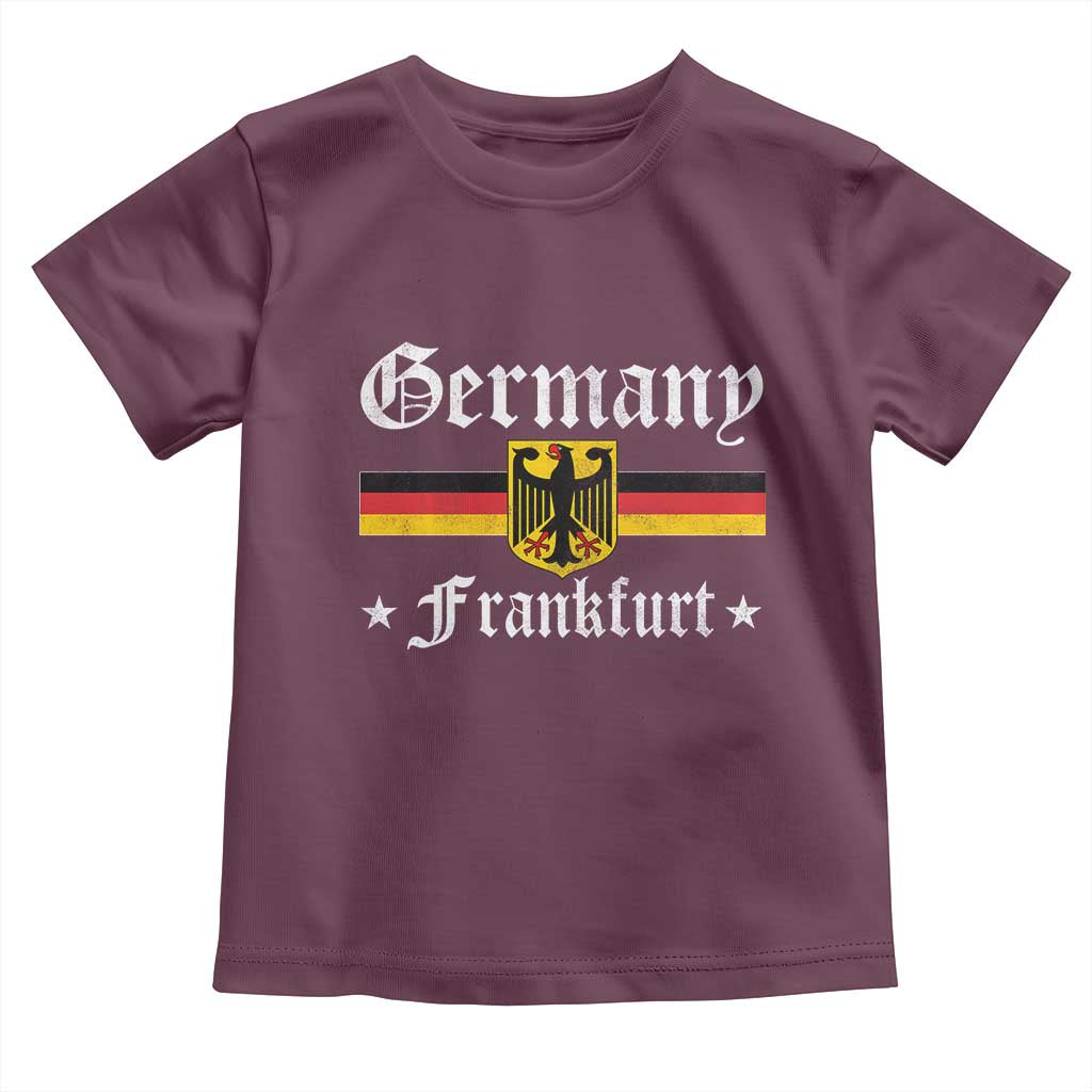 Germany Frankfurt Toddler T Shirt Retro Vintage German Flag Tourist Souvenir Gift - Wonder Print Shop