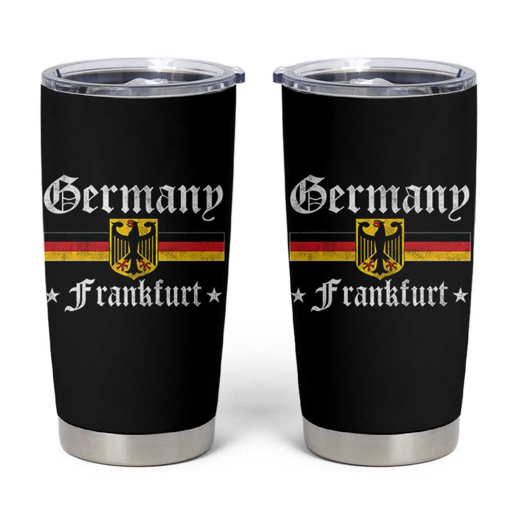 Germany Frankfurt Tumbler Cup Retro Vintage German Flag Tourist Souvenir Gift - Wonder Print Shop