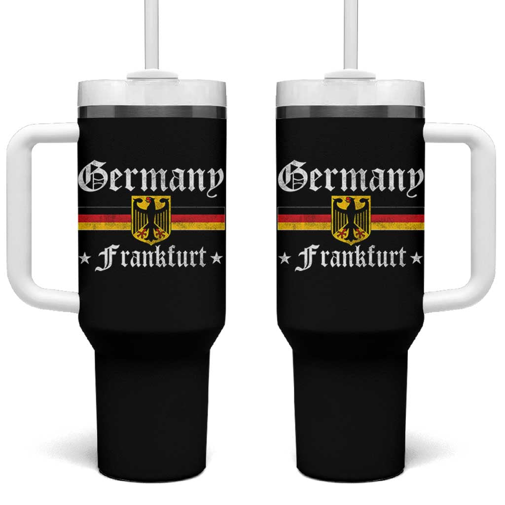 Germany Frankfurt Tumbler With Handle Retro Vintage German Flag Tourist Souvenir Gift - Wonder Print Shop