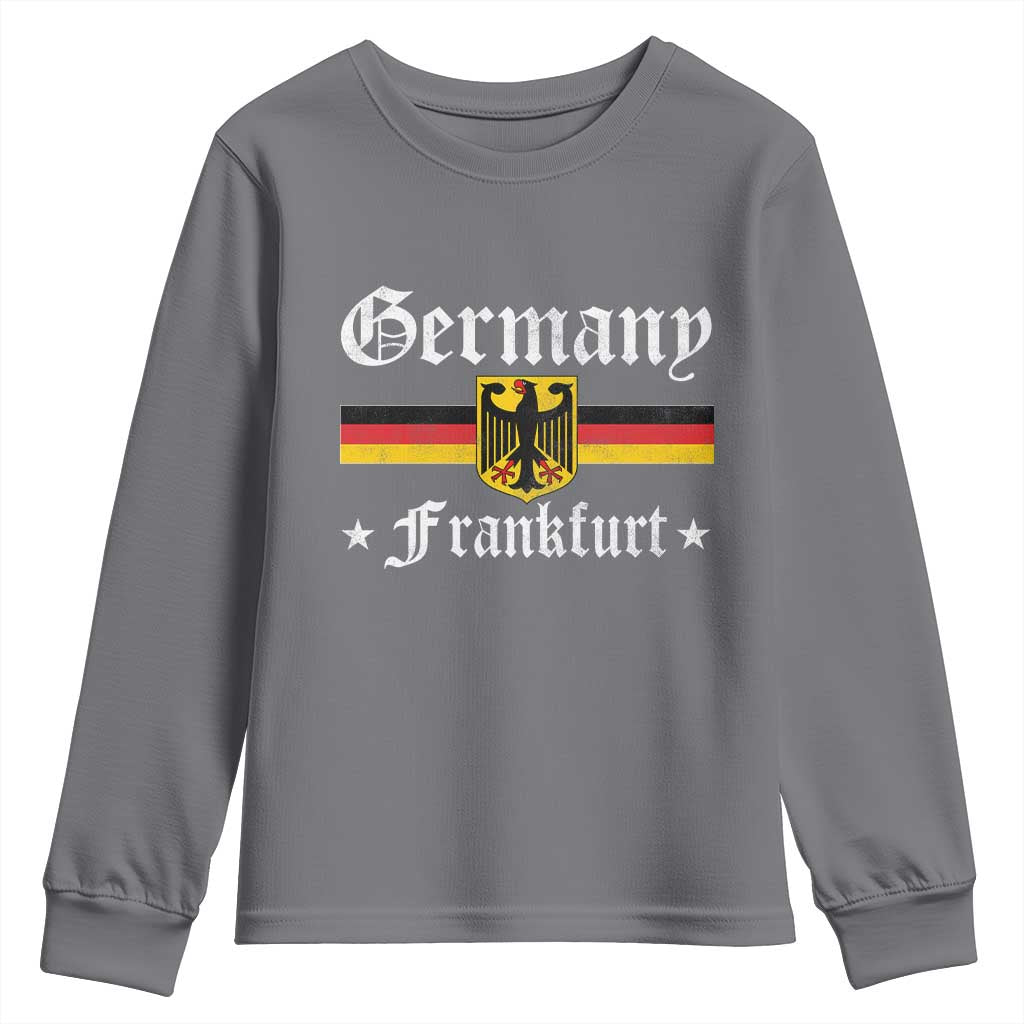 Germany Frankfurt Youth Sweatshirt Retro Vintage German Flag Tourist Souvenir Gift - Wonder Print Shop