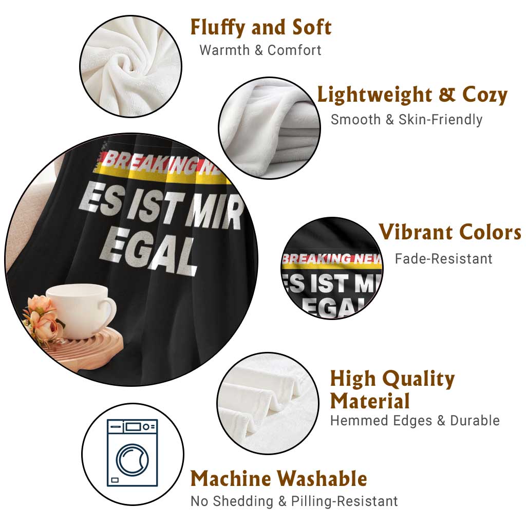 Funny German Saying Throw Blanket Sarcastic Humor Meme Es Ist Mir Egal Germany Flag - Wonder Print Shop