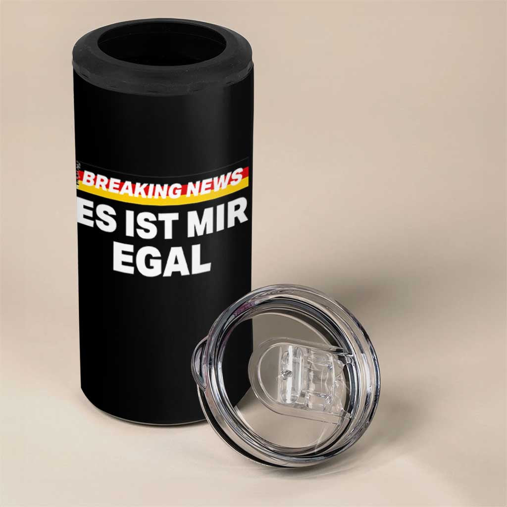 Funny German Saying 4 in 1 Can Cooler Tumbler Sarcastic Humor Meme Es Ist Mir Egal Germany Flag - Wonder Print Shop