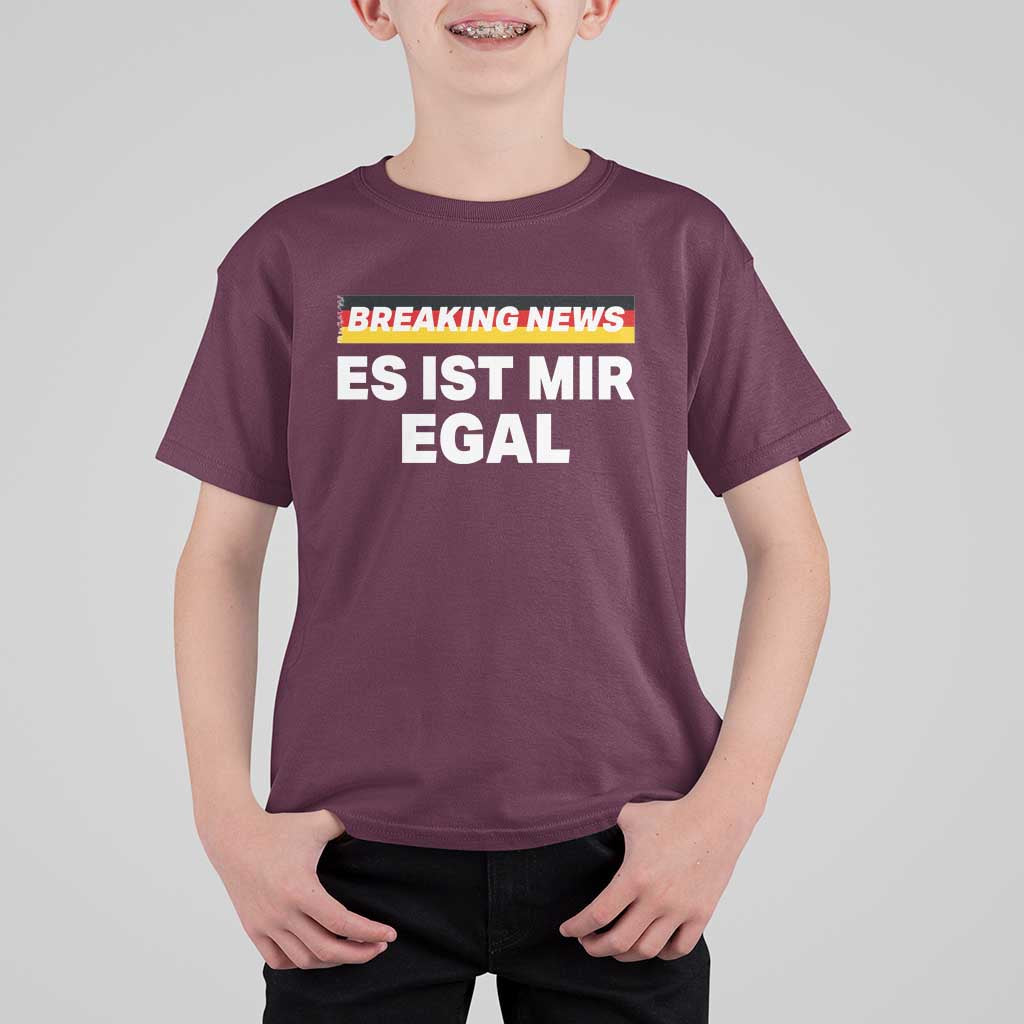 Funny German Saying T Shirt For Kid Sarcastic Humor Meme Es Ist Mir Egal Germany Flag - Wonder Print Shop