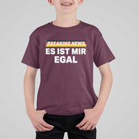 Funny German Saying T Shirt For Kid Sarcastic Humor Meme Es Ist Mir Egal Germany Flag - Wonder Print Shop