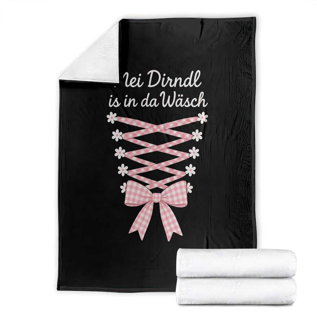 Oktoberfest Dirndl Costume Throw Blanket Funny German Bavarian Octoberfest Festival - Wonder Print Shop