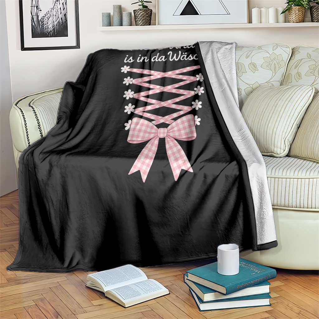 Oktoberfest Dirndl Costume Throw Blanket Funny German Bavarian Octoberfest Festival - Wonder Print Shop