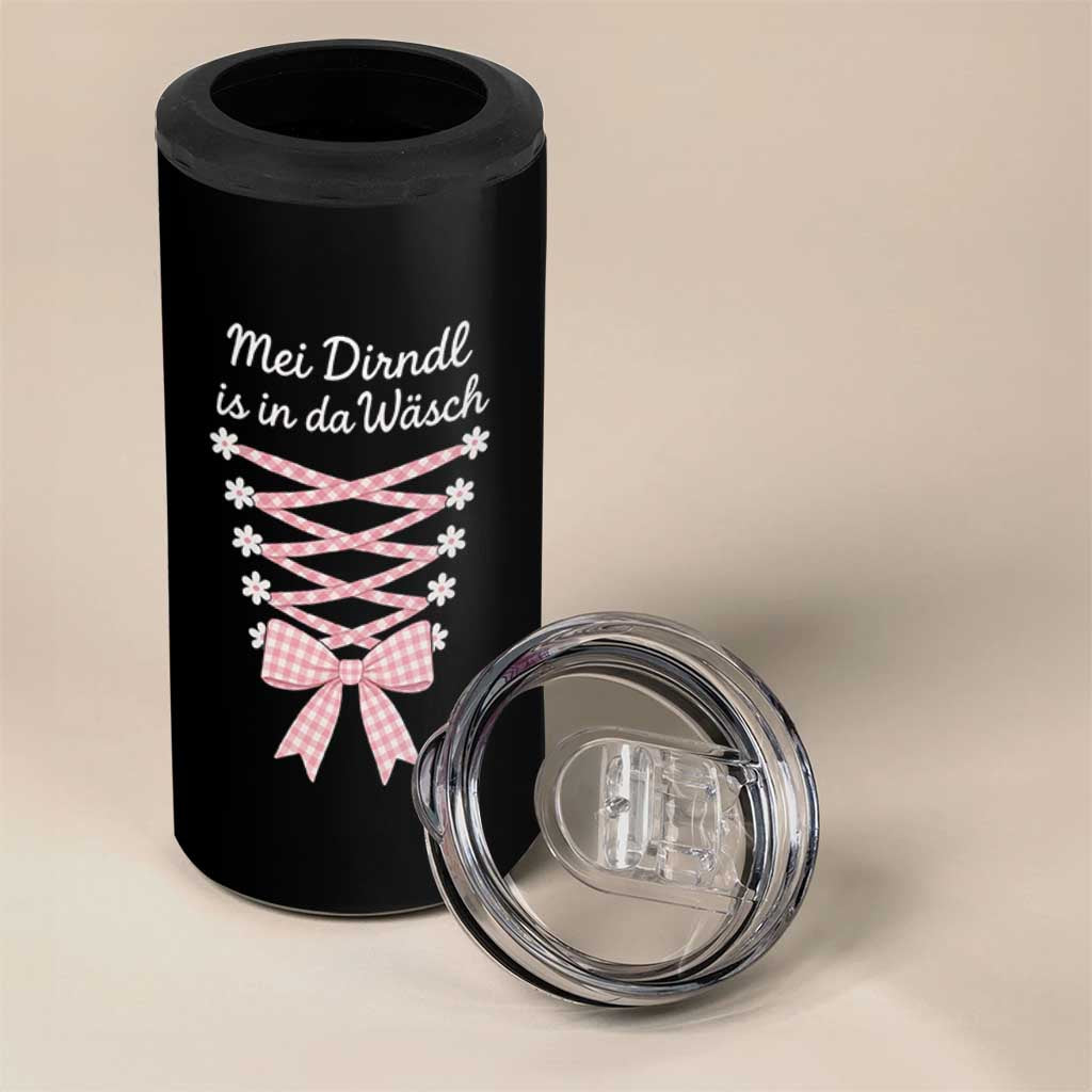 Oktoberfest Dirndl Costume 4 in 1 Can Cooler Tumbler Funny German Bavarian Octoberfest Festival - Wonder Print Shop