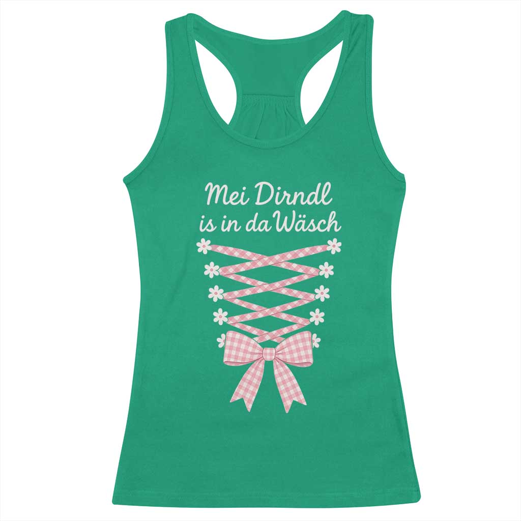 Oktoberfest Dirndl Costume Racerback Tank Top Funny German Bavarian Octoberfest Festival - Wonder Print Shop