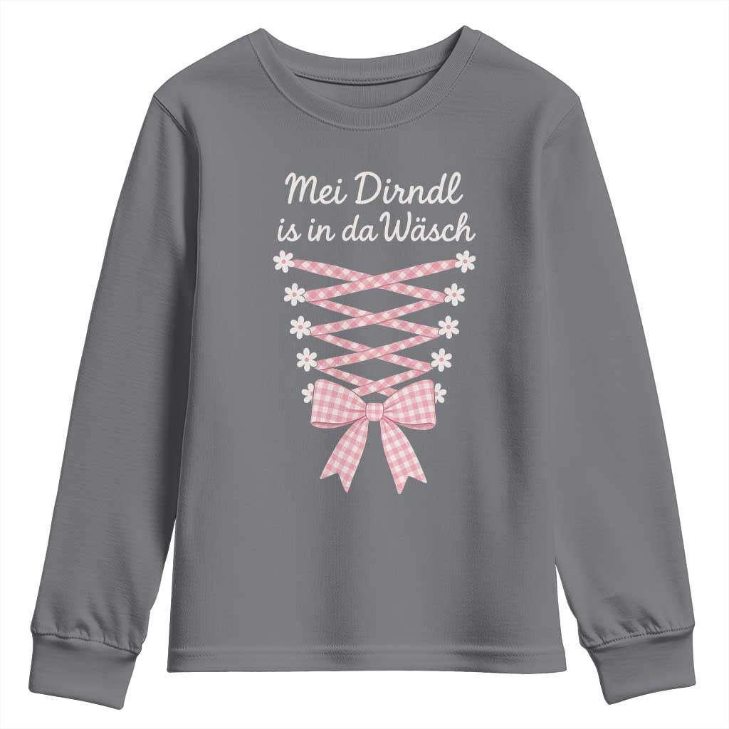 Oktoberfest Dirndl Costume Youth Sweatshirt Funny German Bavarian Octoberfest Festival - Wonder Print Shop