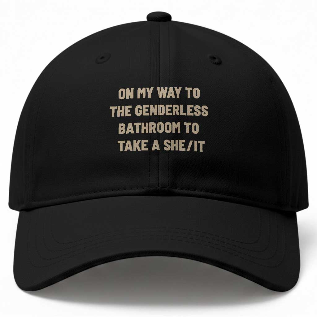 On My Way To The Genderless Bathroom To Take a She/It Baseball Cap