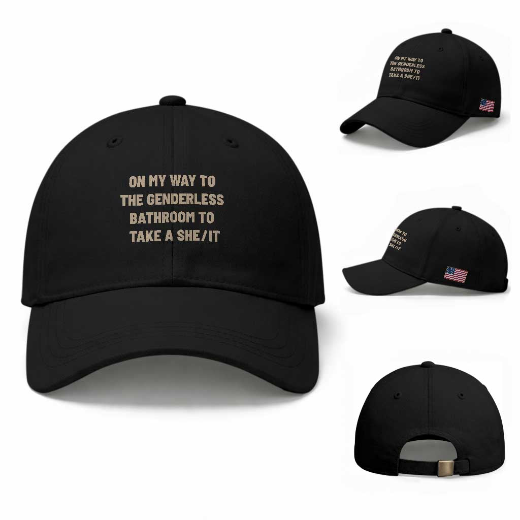 On My Way To The Genderless Bathroom To Take a She/It Baseball Cap