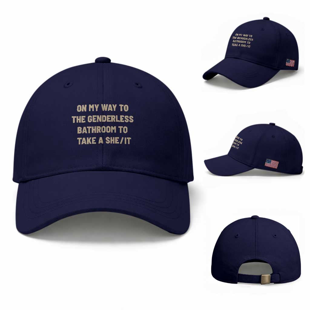 On My Way To The Genderless Bathroom To Take a She/It Baseball Cap