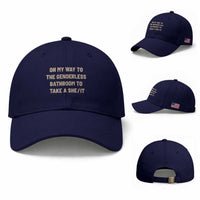 On My Way To The Genderless Bathroom To Take a She/It Baseball Cap