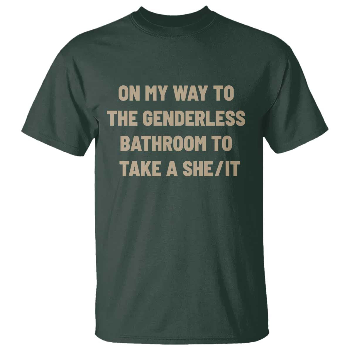 On My Way To The Genderless Bathroom To Take a She/It T Shirt