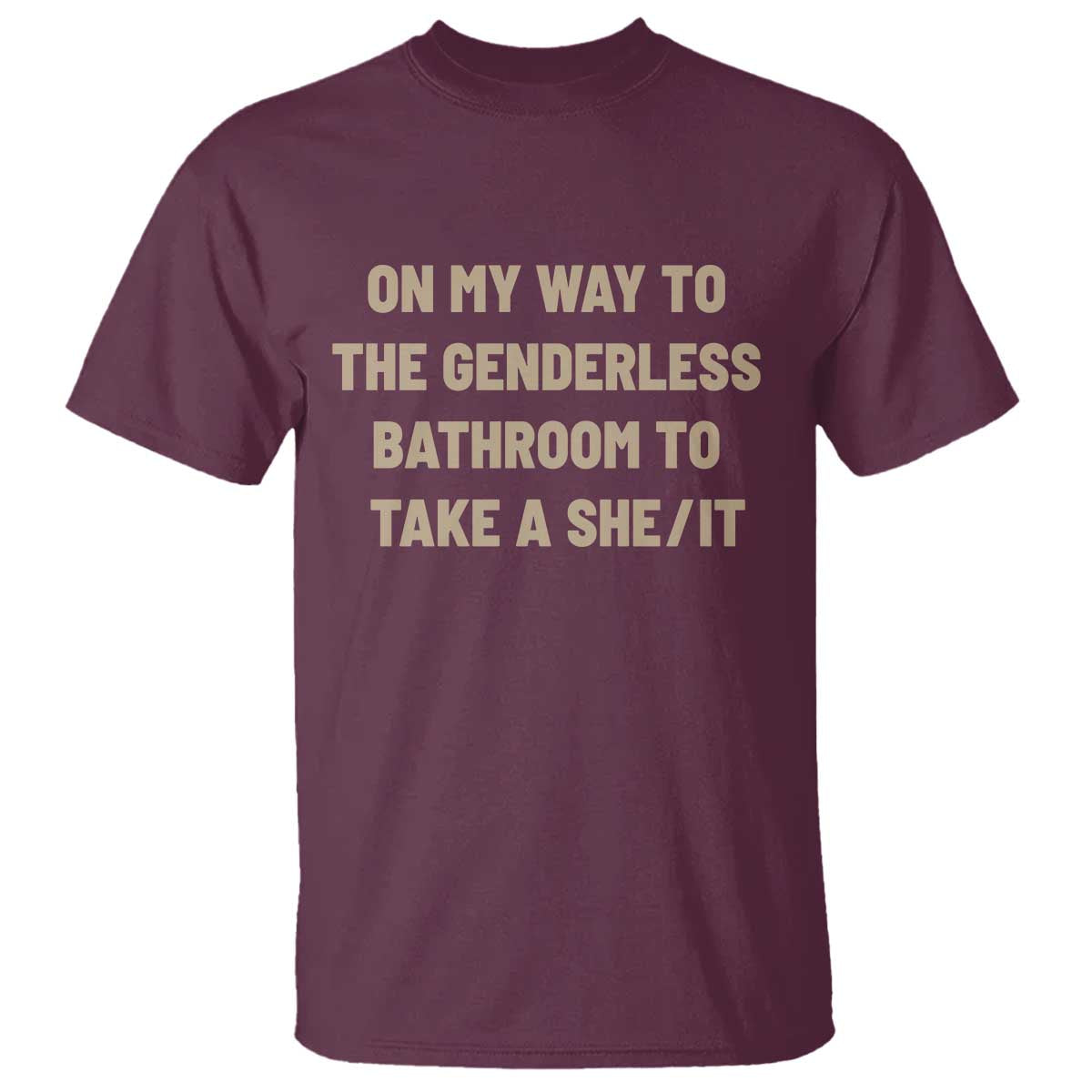On My Way To The Genderless Bathroom To Take a She/It T Shirt