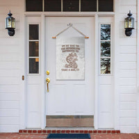 On My Way To The Genderless Bathroom To Take a She/It Garden Flag Funny Frog Graphic