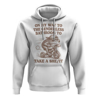 On My Way To The Genderless Bathroom To Take a She/It Hoodie Funny Frog Graphic