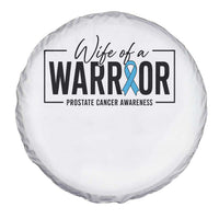 Wife Of A Warrior Prostate Cancer Awareness Spare Tire Cover Blue Ribbon Graphic