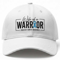 Wife Of A Warrior Prostate Cancer Awareness Baseball Cap Blue Ribbon Graphic