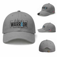 Wife Of A Warrior Prostate Cancer Awareness Baseball Cap Blue Ribbon Graphic