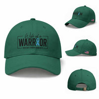 Wife Of A Warrior Prostate Cancer Awareness Baseball Cap Blue Ribbon Graphic