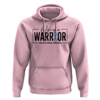 Wife Of A Warrior Prostate Cancer Awareness Hoodie Blue Ribbon Graphic