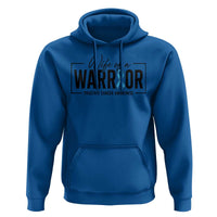Wife Of A Warrior Prostate Cancer Awareness Hoodie Blue Ribbon Graphic