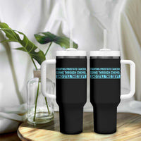 Funny Prostate Cancer Awareness Tumbler With Handle Going Through Chemo Still This Sexy