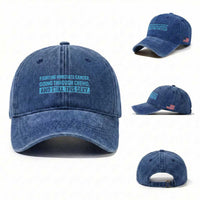 Funny Prostate Cancer Awareness Washed Cotton Baseball Cap Going Through Chemo Still This Sexy