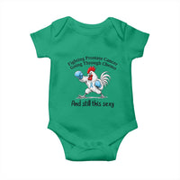 Funny Prostate Cancer Awareness Rooster Graphic Baby Onesie Going Through Chemo Still This Sexy
