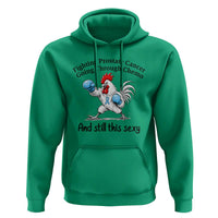Funny Prostate Cancer Awareness Rooster Graphic Hoodie Going Through Chemo Still This Sexy