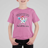 Funny Prostate Cancer Awareness Rooster Graphic T Shirt For Kid Going Through Chemo Still This Sexy