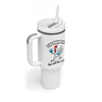 Funny Prostate Cancer Awareness Rooster Graphic Tumbler With Handle Going Through Chemo Still This Sexy