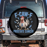 F-Caw-F Prostate Cancer Awareness Chicken Spare Tire Cover Funny Blue Ribbon Support