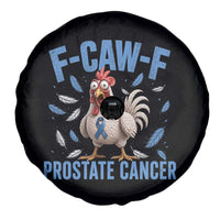 F-Caw-F Prostate Cancer Awareness Chicken Spare Tire Cover Funny Blue Ribbon Support
